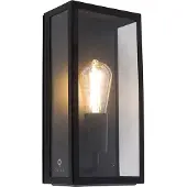 QAZQA Industriële buiten wandlamp zwart IP44 met glas - Rotterdam
