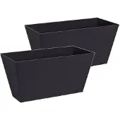 Prosperplast Bloembak Balkonbak Tubus Case 40x22x20cm ANTRACIET / 2 STUKS ! /