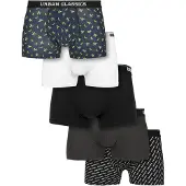 Urban Classics Boxershorts kobaltblauw / lichtgeel / antraciet / zwart / wit