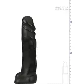 All Black Zwarte realistische dildo -22 cm