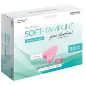 Joydivision Soft-Tampons mini | 50 stuks | tampons zonder touwtje voor sport, Zwemmen & spa | Menstruatiesponsjes ultra soft | gemakkelijk inbrengen & verwijderen | Mini soft-tampon zonder touwtje