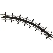 Busch H0f veldbaan rails 12323 Gebogen rails 2 stuk(s)