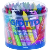 Giotto Pot Of 60 Maxi Wax Pastels Giotto