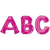 Amscan - Fuchsia aluminium letter ballon - Roze