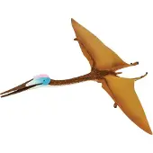 Safari dinosaurus Quetzalcoatlus junior 18 cm rubber bruin/blauw