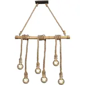 RL LIVE YOUR LIGHT REALITY WILMA - Hanglamp - Bruin - excl. 6x E27 7 W - Plafondbevestiging - In hoogte verstelbaar