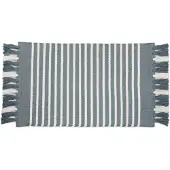Walra Badmat Stripes & Structure Jeans Blauw Wit-60 x 100 cm