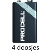 Procell 4x Procell Alkaline 9V/6LR61 10 pack -