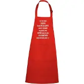 Kariban mijncadeautje - luxe keukenschort - Bescheidenheid - rood