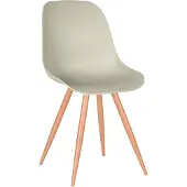 Label51 Eetkamerstoel Rimini - Breeze - Kunststof - Oak Metal Woodcover