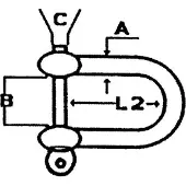 Talamex D-short Shackle 10 Units Grijs 8 mm
