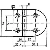 Talamex Hinge 120.4x65 Mm Grijs 90º