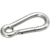 Talamex Carabiner Hook/eye 10 Units Zilver 80 mm