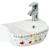 Creavit Kid keramische kinderwastafel, 39x29cm, kleurpatroon