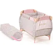 Basic Little Diva Opvouwbare Poppenbedje 41x28x12 cm Roze/Goud