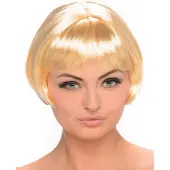 Partychimp Karnival Costumes Korte Blonde Carré Pruik Dames voor bij Carnavalskleding Dames - One-Size