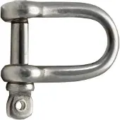 Talamex D-short Shackle 5 Units Grijs 10 mm
