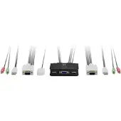 Level One Schakelaar scherm-toetsenbord-muis/audio - KVM-0223 - USB - 2 poorten - 2048 x 1536