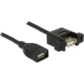 DeLOCK USB2.0-Kabel A-A: 1m, zum einseitig Einbau