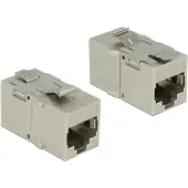 DeLOCK Premium STP CAT6a 10 Gigabit Keystone module RJ45 - RJ45 / gegoten zink