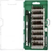 Deltaco VK-55 Gereedschap set smartphone reparatie, 58 stuks, Precisie CRV, groen