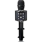 Lenco BMC-090BK - Bluetooth Karaoke microfoon met speaker en verlichting - Zwart