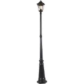 QAZQA Klassieke buitenlantaarn zwart 200 cm IP44 - Havana