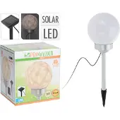 Pro Garden Solar tuinlamp/prikspot bol - op zonne-energie - dia 15 cm - Tuinverlichting - Prikspotjes