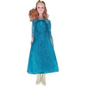 Disney Prinsessen pop - Blauw - 55 cm