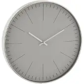 J-Line Silvester klok - kunststof - zilver - Ø 39 cm - woonaccessoires