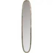 J-Line Mirror oval aluminium/glass antique grey large