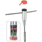 Pro Garden Parasolhouder Grondboor Metaal Zilver zilver Metaal Parasolvoet