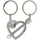 Me to You Sleutelhanger dubbel hart en pijltje - valentijn