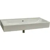 Sanicare Q17 keramische wastafel 101x46.5cm zonder kraangaten wit