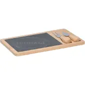 Alpina cutting board Alpina - Cheese serving board + knife and fork 28.5 x 17 cm