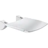 Delabie Opklapbaar douchezitje extra comfort RVS wit epoxy