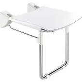 Delabie Opklapbaar douchezitje extra comfort + voet RVS mat gepol.