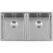 Togo R series spoelbak 34+34x40cm vlakinbouw, onderbouw, opbouw RVS 3434R