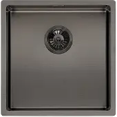 Reginox Miami 40x40 spoelbak (L) vlakbouw, onderbouw, vlakopbouw gun metal R30691