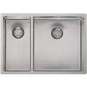 Reginox New Jersey spoelbak 18x37+34x37 L OKG lang vlakbouw, onderbouw, vlakopbouw RVS R33005