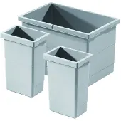 Hailo Separato afvalemmer 2 x 2,5 liter+14 liter grijs