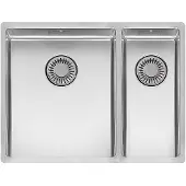 Reginox New York spoelbak 34x40+18x40 (L) vlakbouw, onderbouw, vlakopbouw RVS R27806