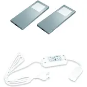 Hera Slim-Pad-F LED set van 2 onderbouw spots 24V/15W RVS-look LVSET2SPFI