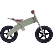 Bandits & Angels Houten Loopfiets Retro Groen 2 in 1 Groen vanaf 2 Jaar - Omkeerbaar Frame - Zadel in Hoogte Verstelbaar - Loop Fiets van Hout - voor Jongens en Meisjes