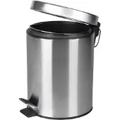 Differnz Pedaalemmer Mat Chroom †“ Prullenbak Badkamer †“ Afvalbakje †“ 5 liter
