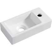 Wiesbaden Rhea S mini fontein rechts 36,5 x 18 x 9 cm keramiek mat wit