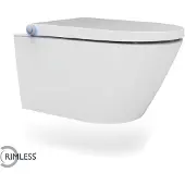 Wiesbaden Vesta rimless wand douche-WC wit