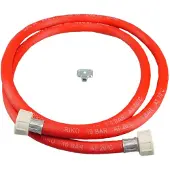 Wiesbaden Vulslangset rood + 3/4 wartels recht compleet 150 cm