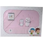 Gamberritos laken set pingu?n middel meisjes roze 3 delig