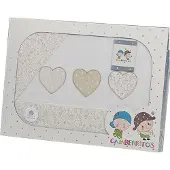 Gamberritos laken set beige hartjes 3 delig klein